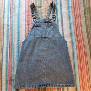 Topshop Moto Denim Jumper Pinafore Overall Dress